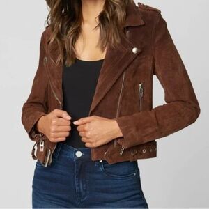Blank NYC burgundy  Brown Suede Jacket